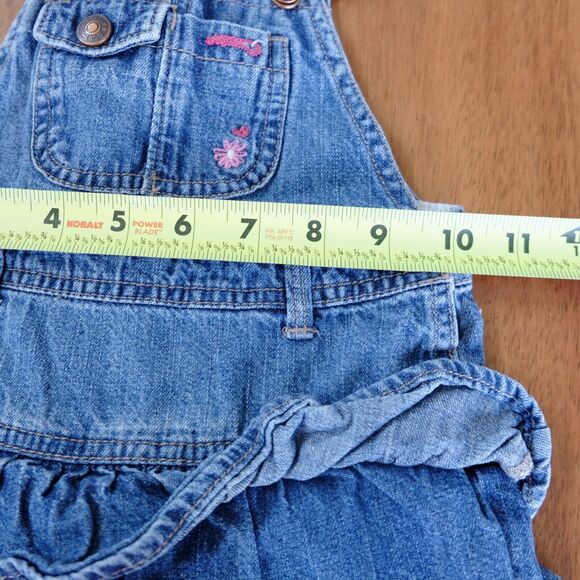 Oshkosh B'gosh Shortall Skirt Baby Sz 24 months‎ Skirt Embroidered Ruffles - Picture 6 of 8